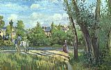 Camille Pissarro Canvas Paintings - Sunlight on the Road - Pontoise
